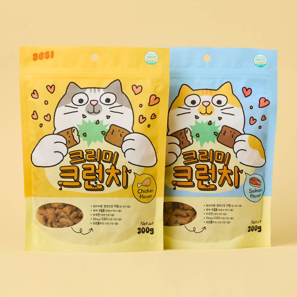 3651 크리미크런치 고양이 간식 이빨과자 닭고기+연어 300g 2개 가격 비교 3651 브랜드스토어 3651 크리미크런치 고양이 간식 이빨과자 닭고기+연어 300g 2개