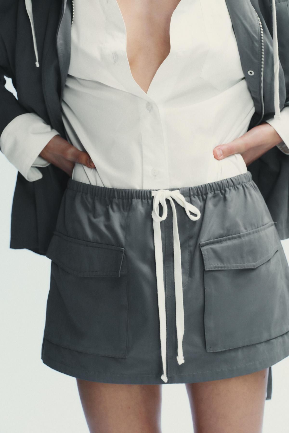 자라 테크니컬 카고 큐롯 팬츠 4391/521 MID-GREY - 상세 이미지 3
