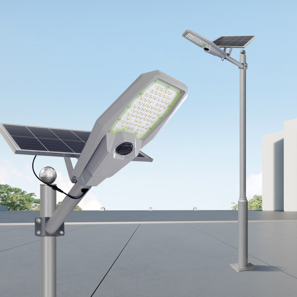 태양열가로등 헤드 LED 태양광 센서등 아파트 보안등 열주 공원 가로등 600W 기둥 3M - 메인 이미지
