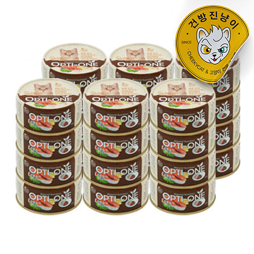 사조 옵티원 흰살참치 캔 연어+아마씨, 90g, 24개 - 상품 이미지