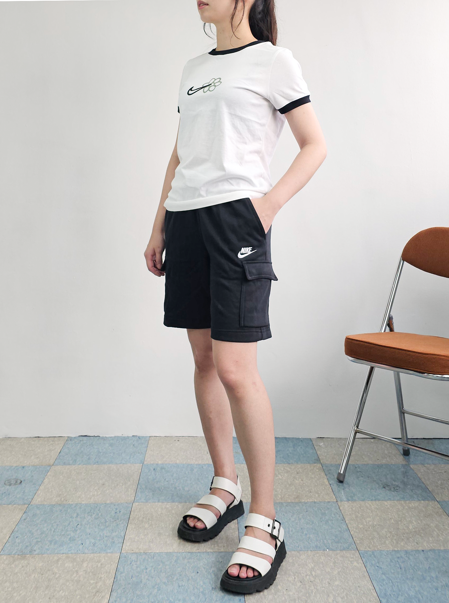 나이키 프렌치테리 트레이닝 카고 반바지 쇼츠 버뮤다 팬츠 주니어HJ2689블랙, L - 상세 이미지 5