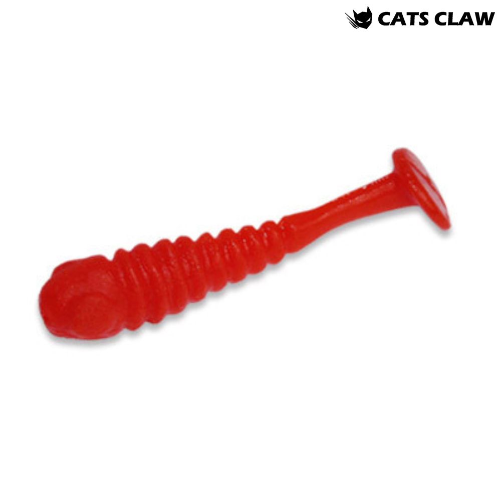 캣츠크로우 스컬쉐드 송어웜 꺽지웜 내만 풀치웜 005 레드, 3.6cm(1.4인치) - 상품 이미지