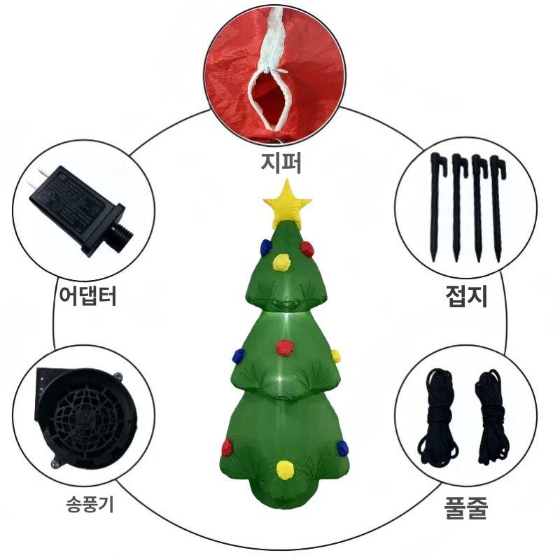 크리스마스트리 풍선 장식 LED 포토존 어린이집 유치원 교회 1.8m 캔디 크리스마스 트리 미국규 - 상세 이미지 3
