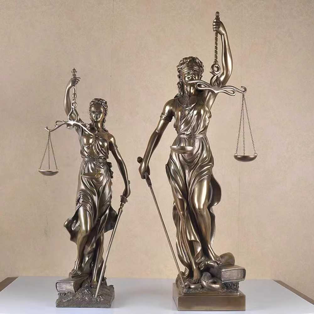 정의의 여신상 조각품 동상 데스크 변호사 사무소 정의 여신 19cm(원형) - 상세 이미지 2