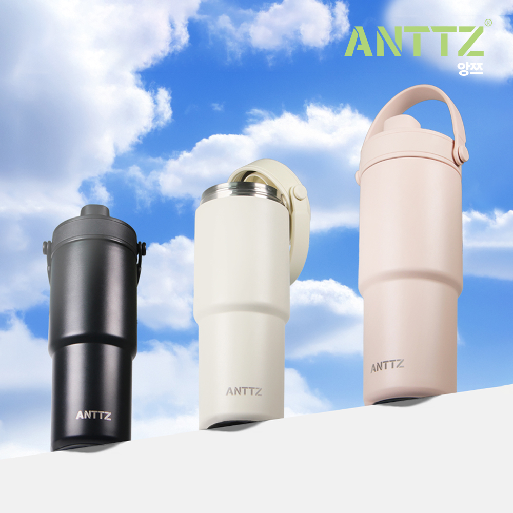 앙쯔 루프락 핸들 텀블러 720ml 보온보냉 대용량 세라믹 완전밀폐 손잡이 텀블러 미니파우치 증정 - 상세 이미지 2