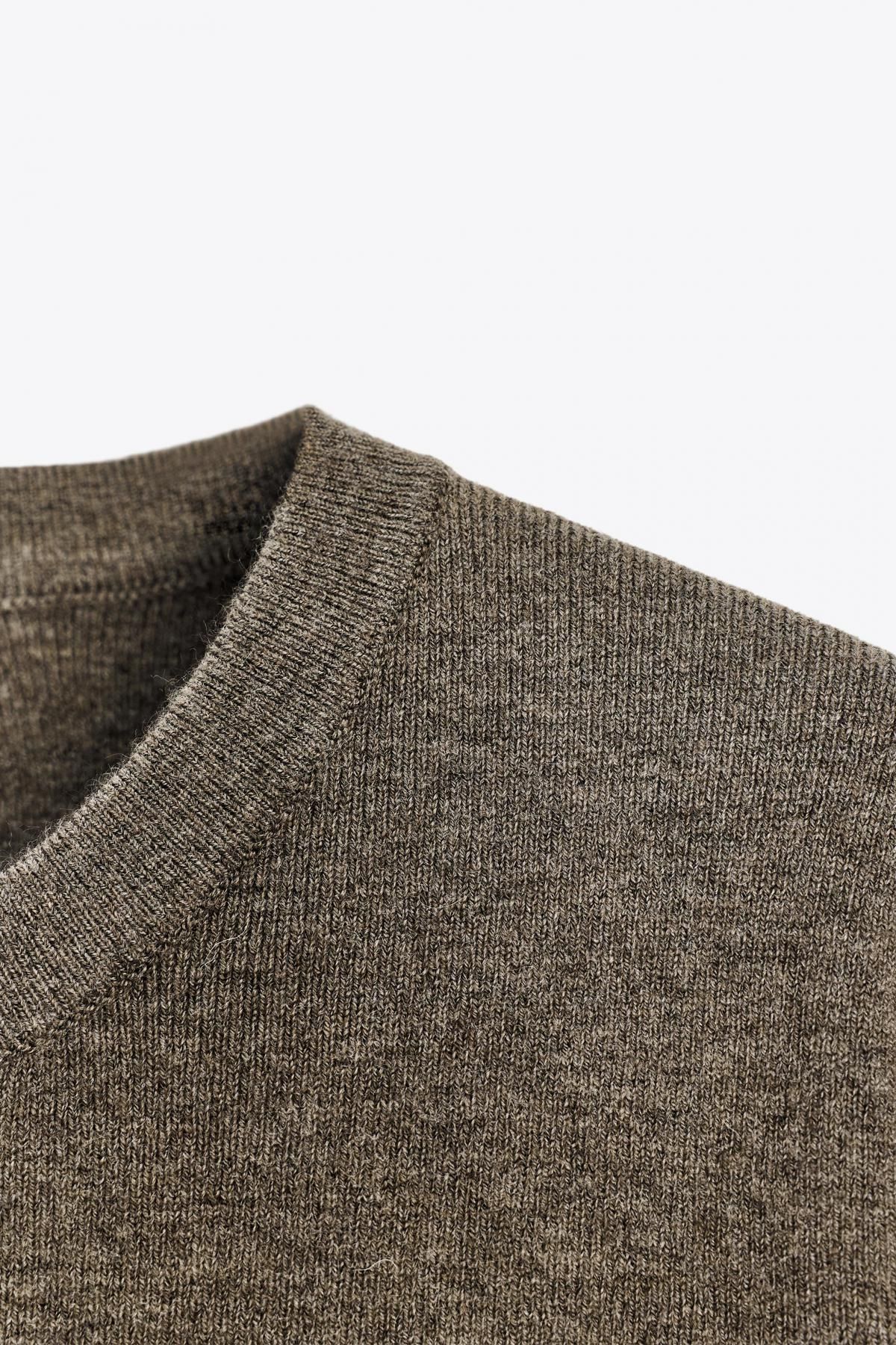 자라 소프트터치 라운드넥 반팔 니트 탑 5755/130 TAUPE GREY - 상세 이미지 5