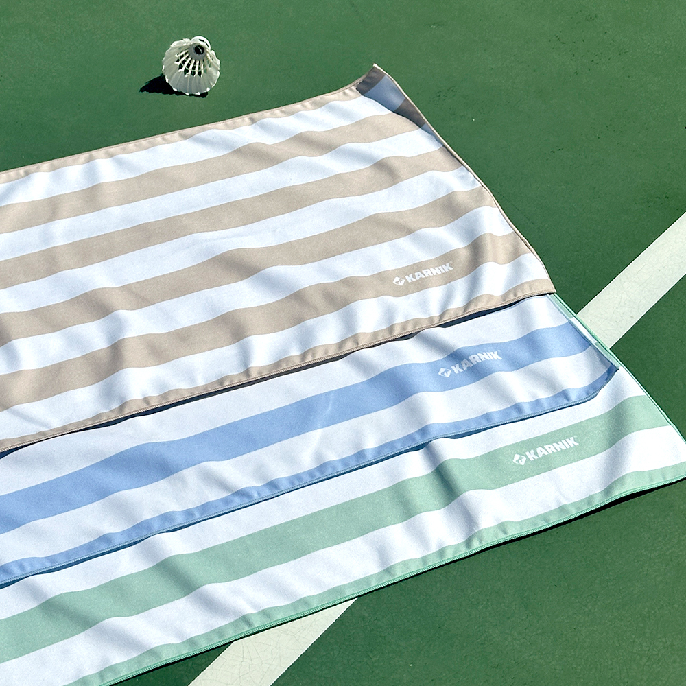 스트라이프 건식 스포츠 타올 1+1 극세사 수영 수건 운동 골프 대형 타월 수영장 땀흡수