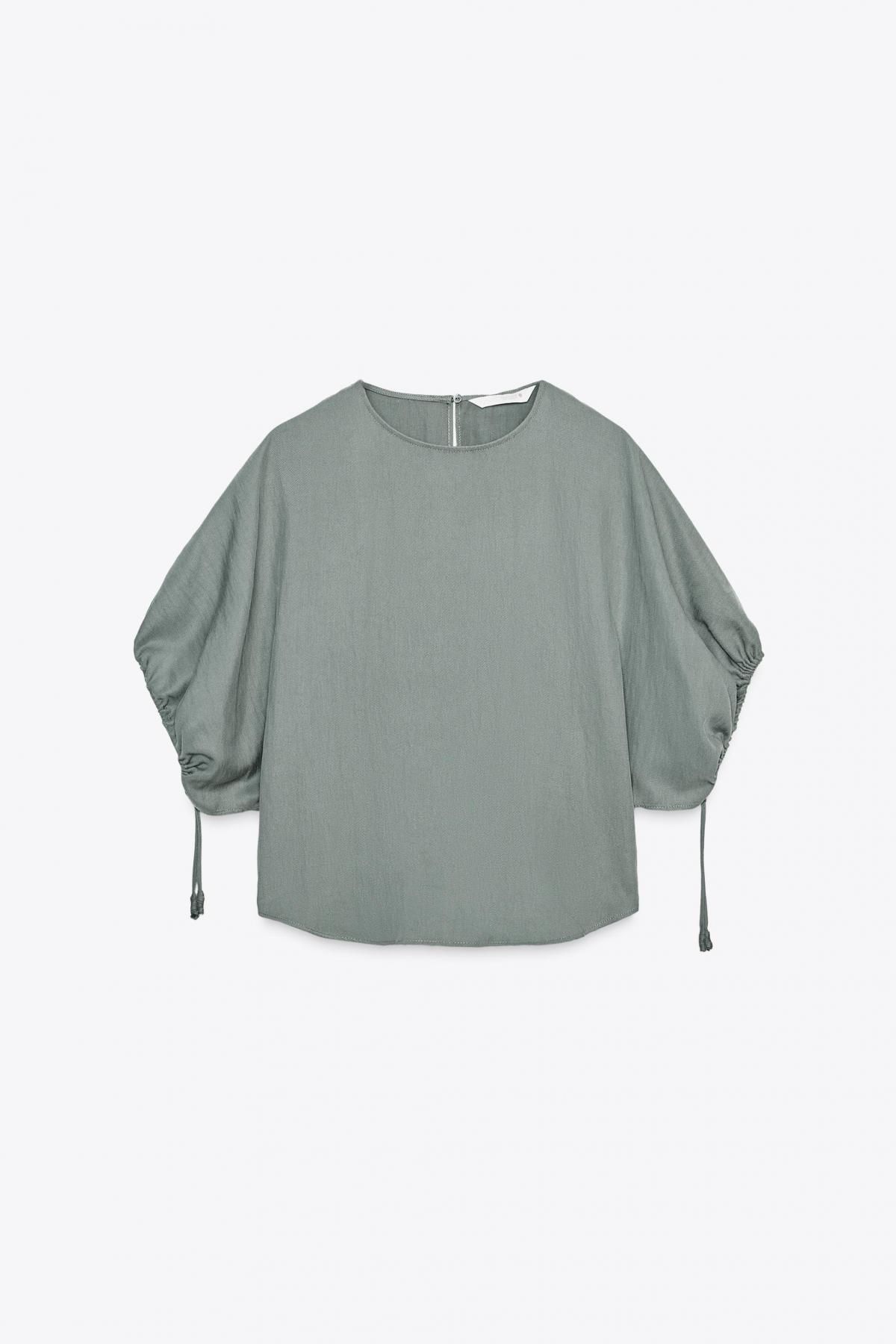 자라 미니멀 퍼프슬리브 블라우스 8272/447 BLUE GREY - 메인 이미지