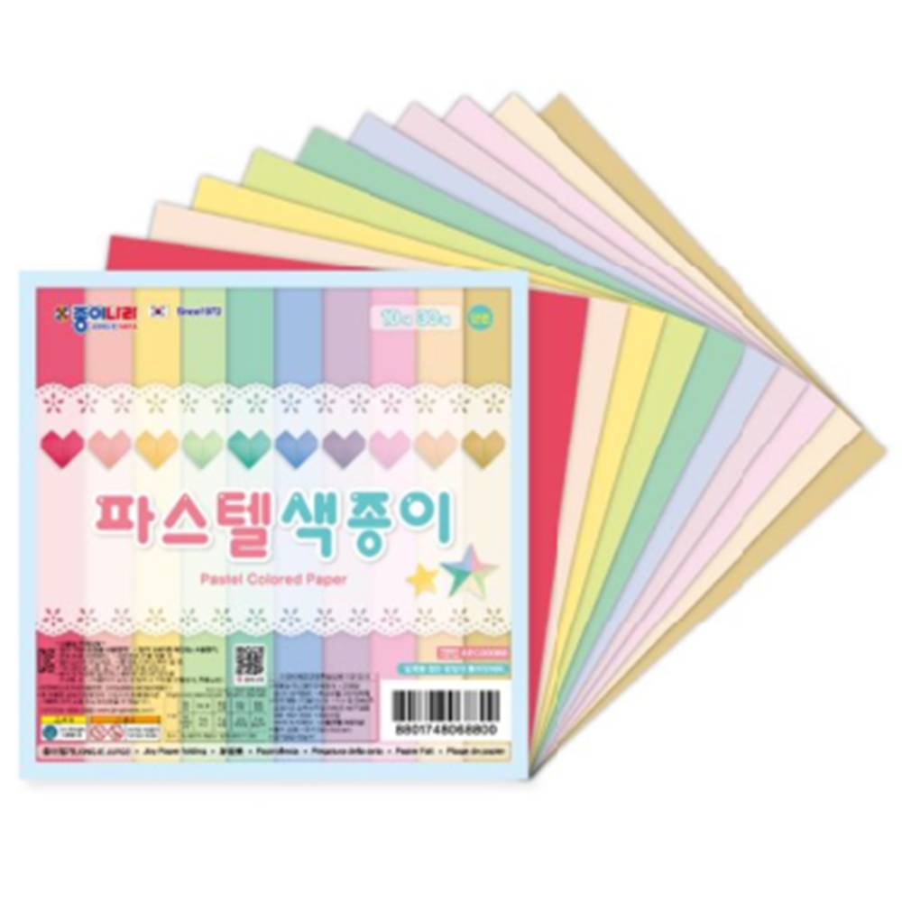 300매 단면색종이 파스텔색상 30매 10세트 - 상품 이미지