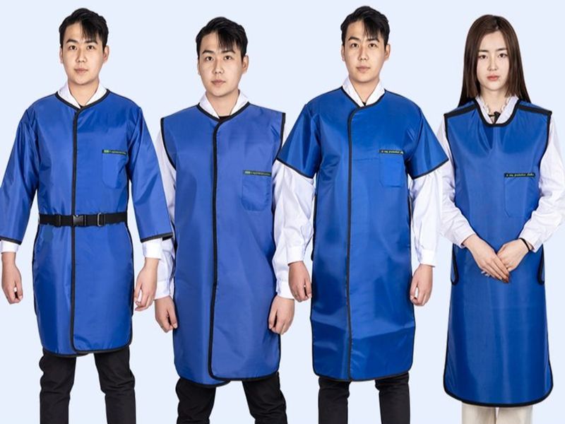 납장갑 보호구 차폐장갑 CT선용 방사선 0.35 엑스레이 연그레이 0.35 납 목도리 블루 - 상품 이미지