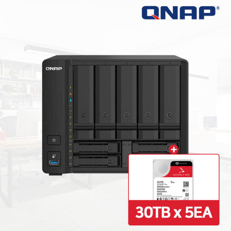 QNAP QNAP TS-932PX-4G NAS 9베이 아이언울프프로 150TB [30TBx5] HDD 포함
