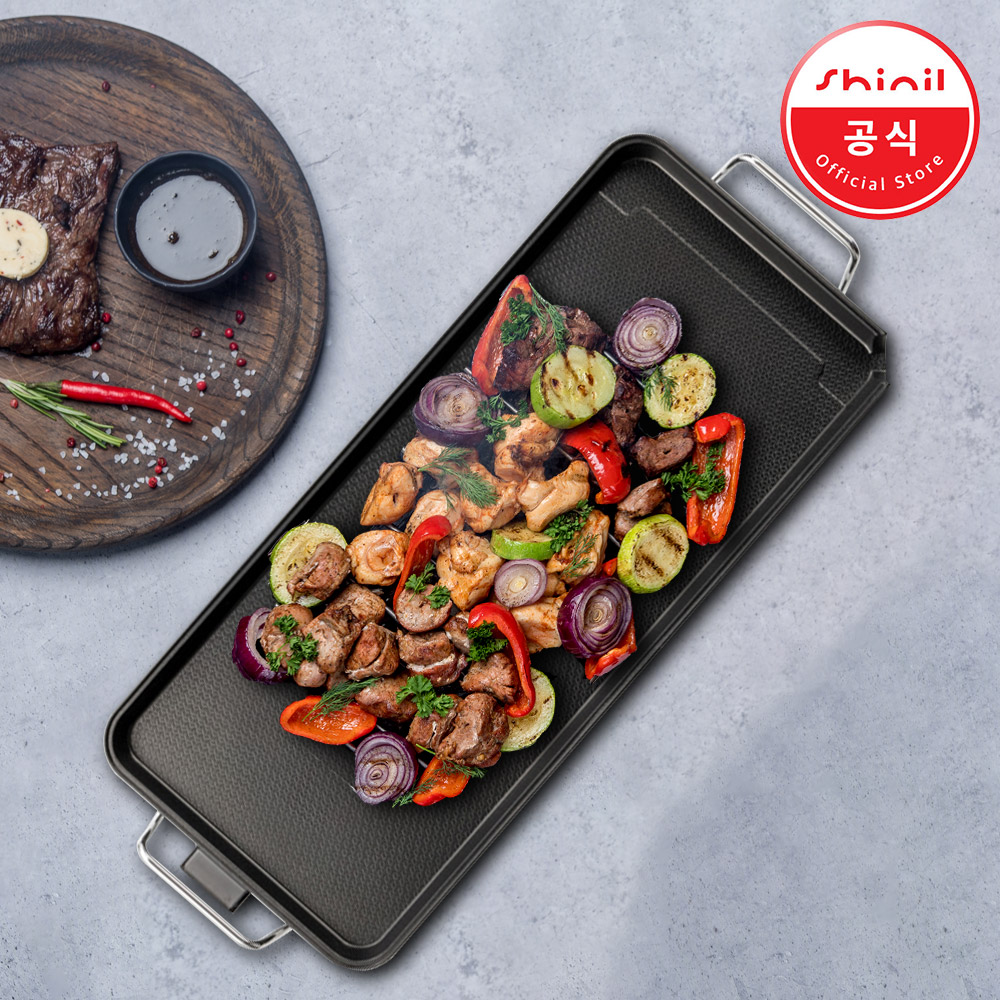 신일 국산 와이드 전기그릴 그릴팬 가정용 특대형 명절 고기불판 전부침기
