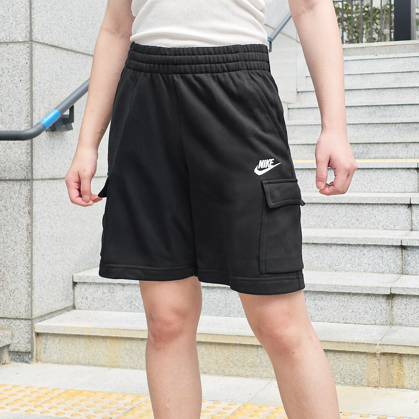 나이키 프렌치테리 트레이닝 카고 반바지 쇼츠 버뮤다 팬츠 주니어HJ2689블랙, L