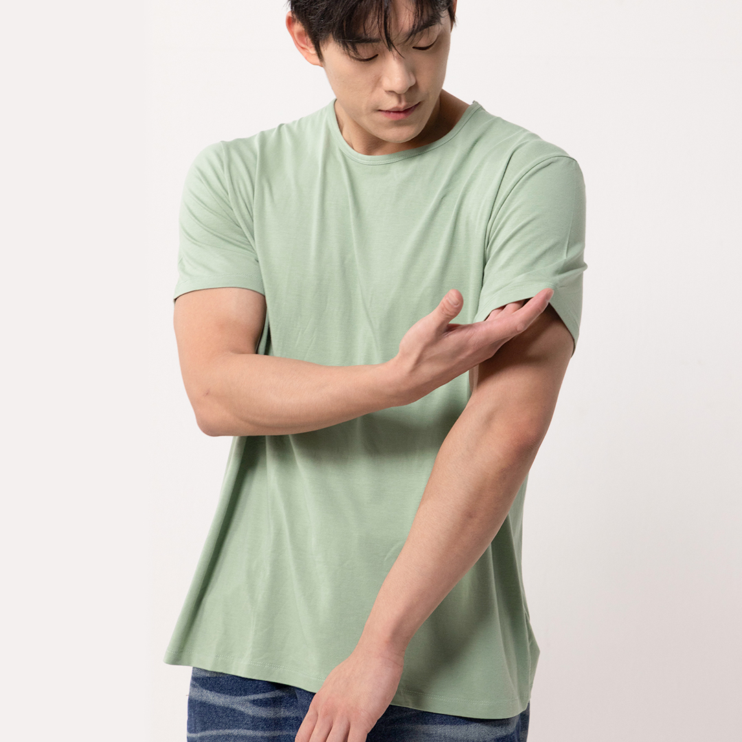 싸이클린 남성 반팔티셔츠 뱀부 베이직 남자 머슬핏 데일리 기본면티 이너티 - 상세 이미지 4
