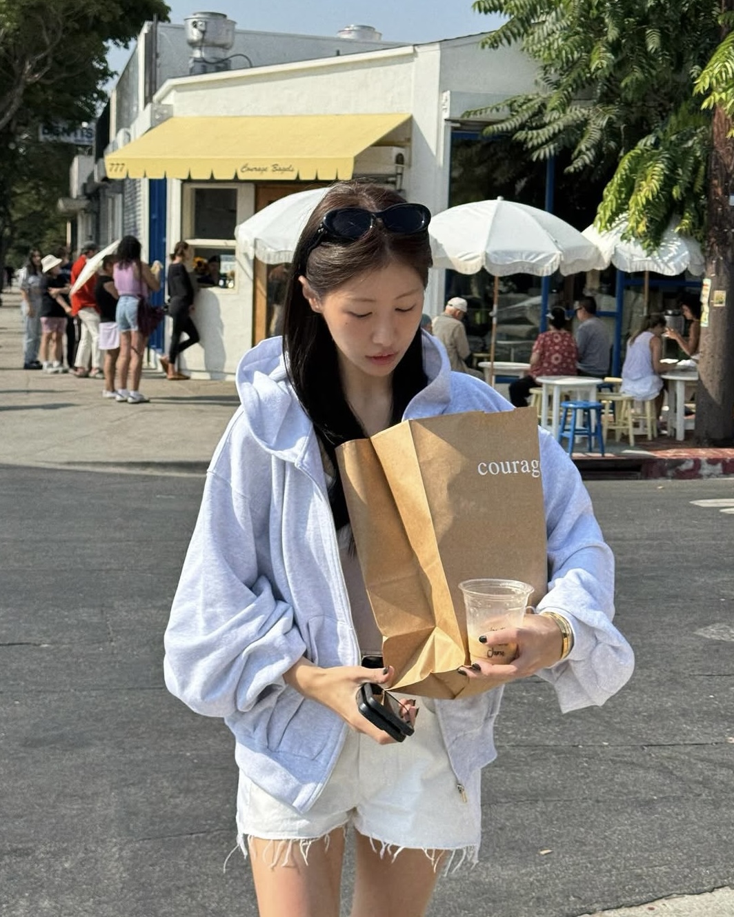 아웃핏 네드 후디 긴팔 루즈핏 아방핏 코튼 베이직 후드집업 (3c) - 상세 이미지 2