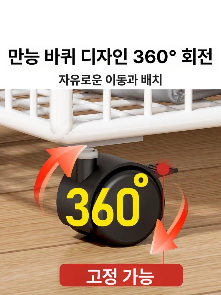 책상밑수납 서류 선반 정리 책상밑보관함 책장 밑 보관함 화이트 3층-대형 - 상세 이미지 4