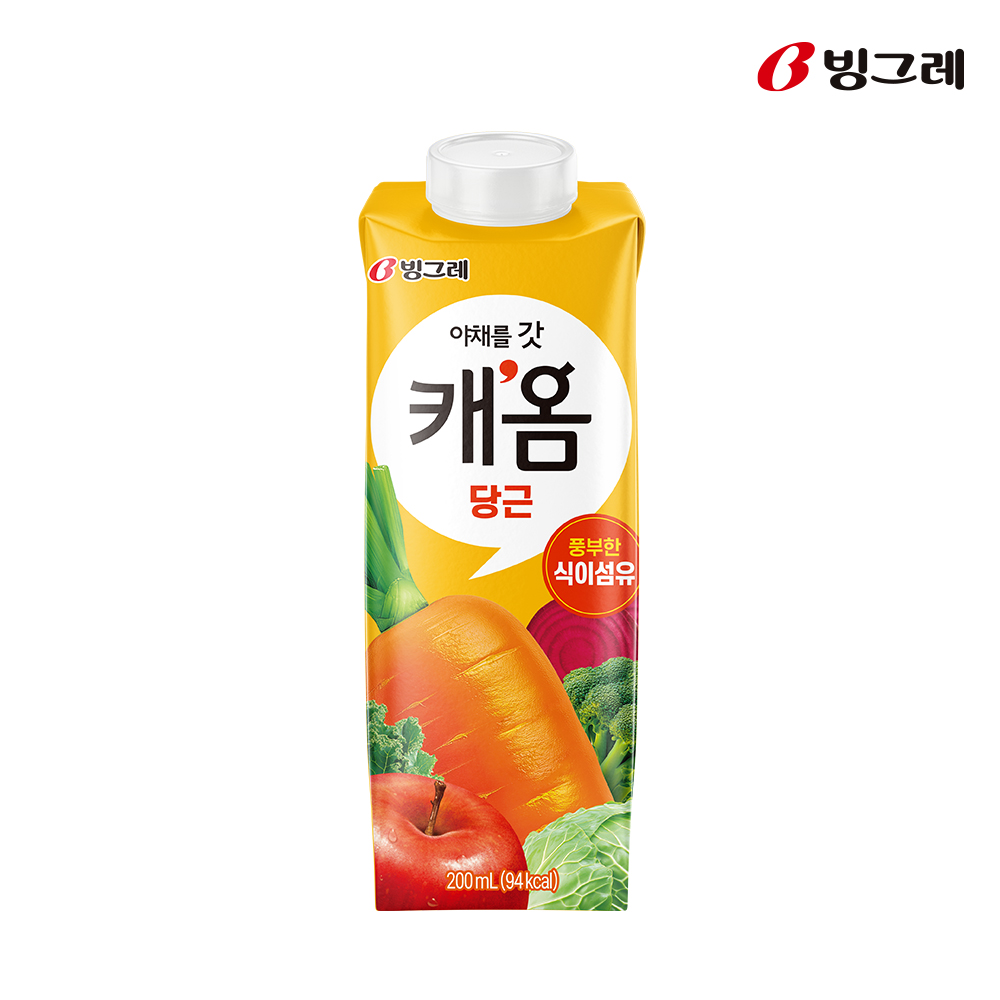 빙그레 캐옴 당근 200ml 24개 야채주스