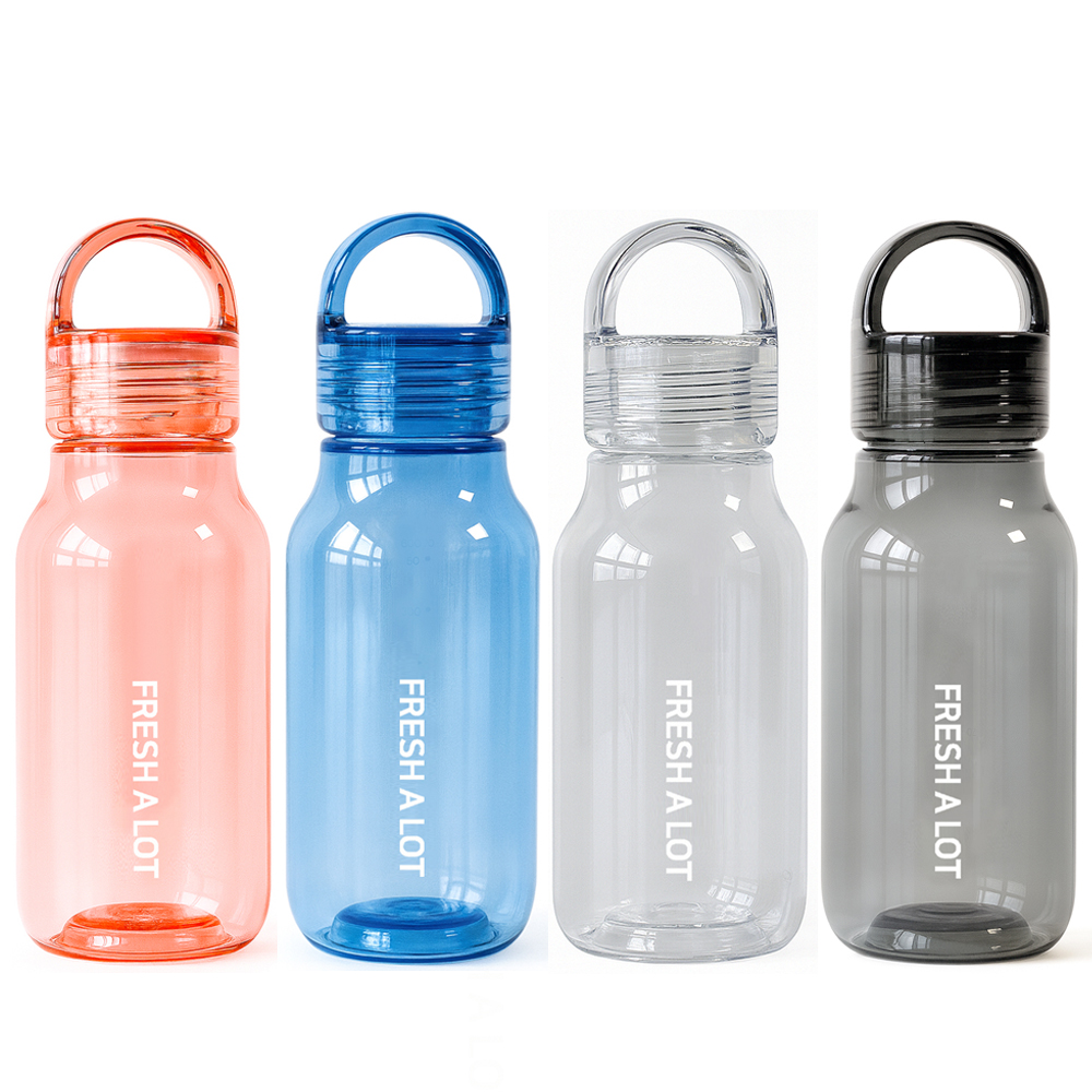 프레쉬어랏 트라이탄 물병 어린이 학생 휴대용 가벼운 핸들캡 에어 보틀 430ml, 핑크 이미지 3