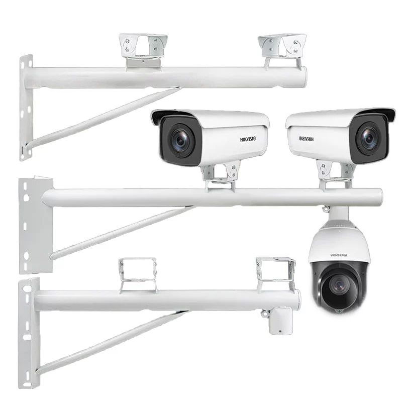 CCTV 브라켓 야외 기둥 전신주 고정폴 지지대 벽각형 쌍총 1m 확장나사포함 - 상세 이미지 2