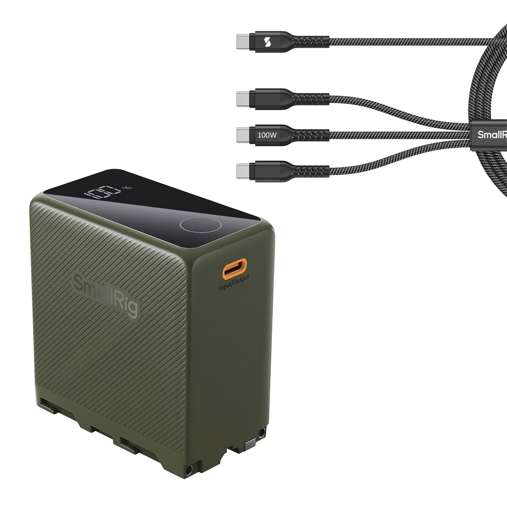 스몰리그 NP-F970 USB-C 카메라배터리 파워케이블 세트 4577+5079 - 상품 이미지