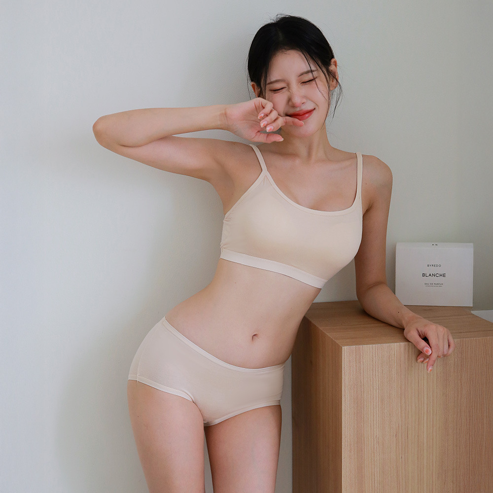 DDO 여성 속옷세트 편한 노와이어 여자 언더웨어 심리스 브라팬티세트 스킨, 95, 1장 - 상세 이미지 4
