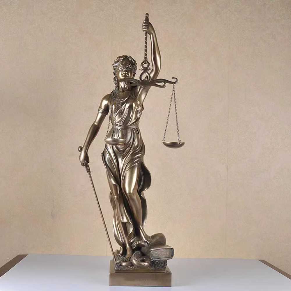 정의의 여신상 조각품 동상 데스크 변호사 사무소 정의 여신 19cm(원형) - 상세 이미지 3