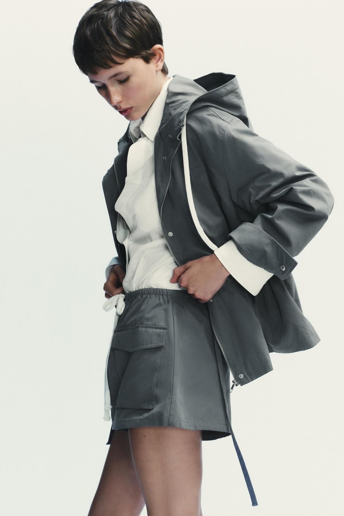 자라 테크니컬 카고 큐롯 팬츠 4391/521 MID-GREY - 상세 이미지 4