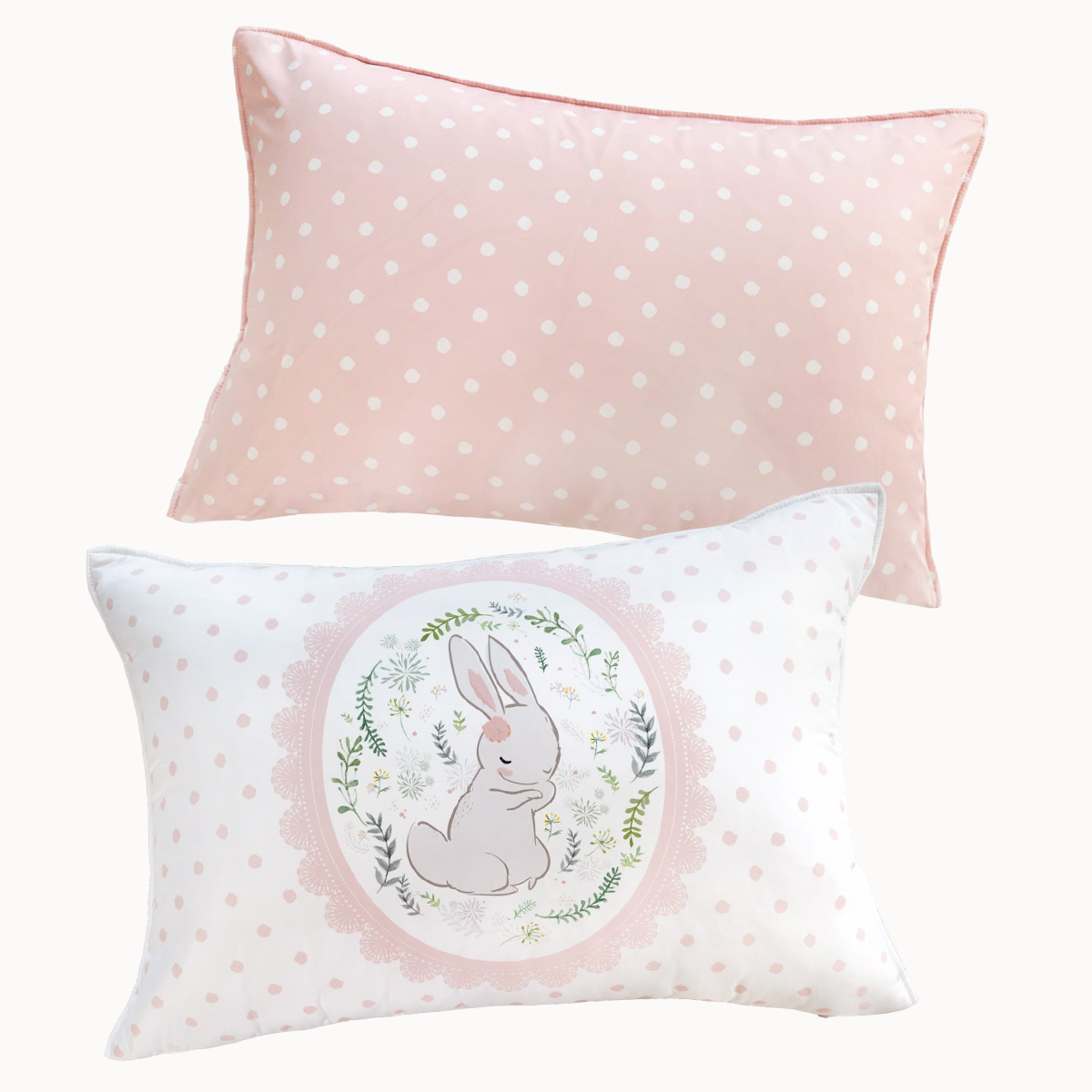 알러지케어 캐릭터 누빔 키즈베개커버 Summer 앤래빗 화이트 (토끼), 40x60cm