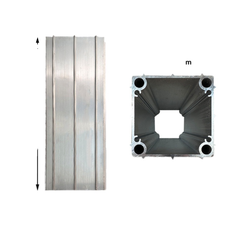 알루미늄 사각 파이프 150x150mm 구조 보강용 건축 자재 선룸 창호 연결 보조 부속 100x44 슬리브 - 상세 이미지 3