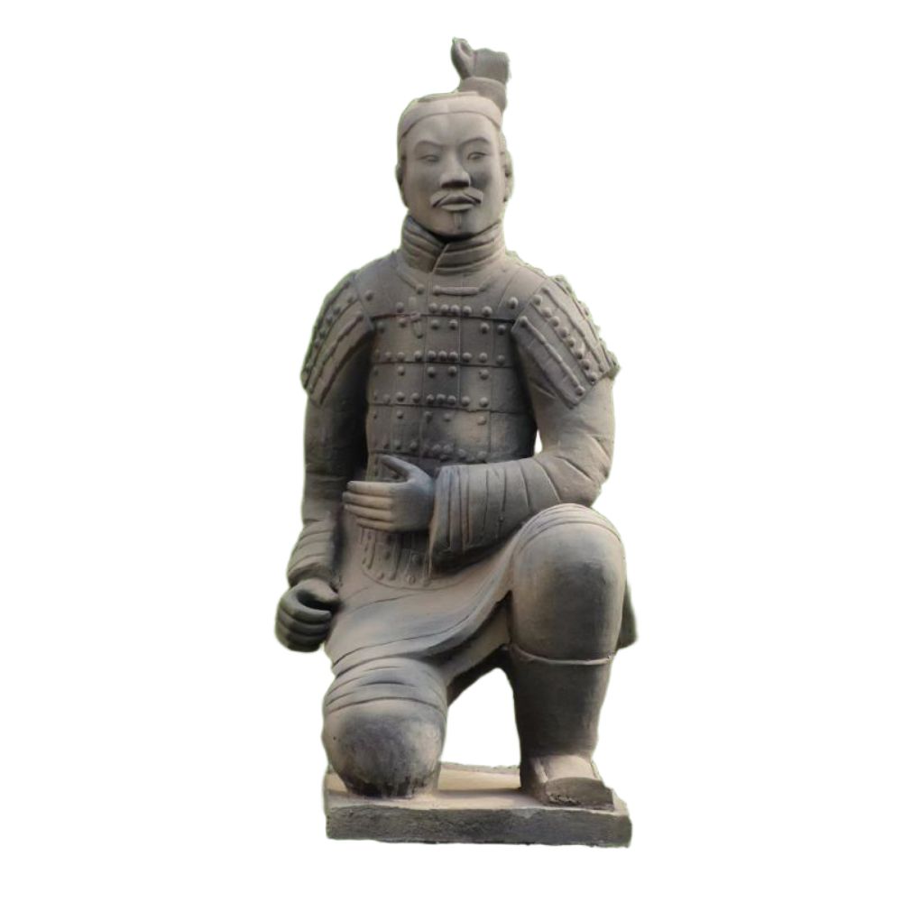 대형 병마용 조각상 중식당 입구 병사 장군 장식 모형 1.05m - 상세 이미지 2