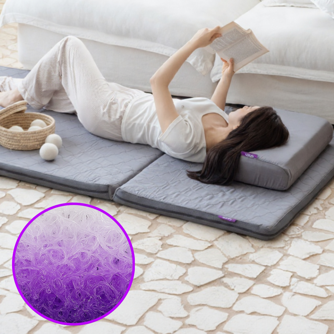 솜스 3단접이식매트리스 단단한매트리스 1인용 거실 수면매트 바닥토퍼