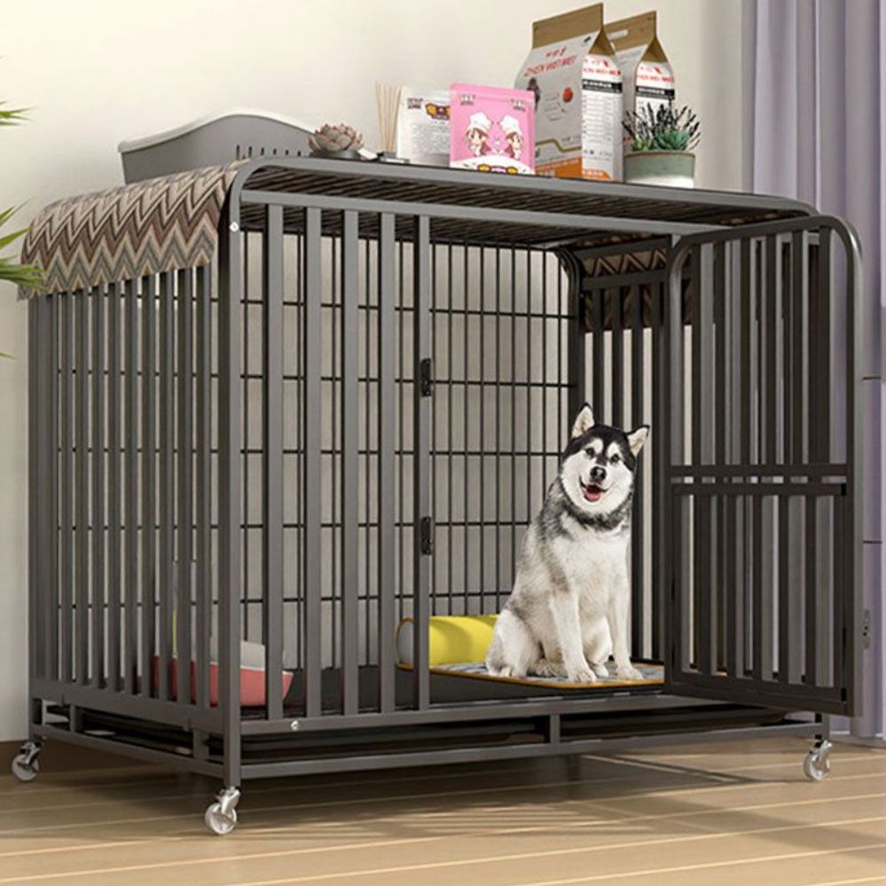 강아지 철창 펜스 울타리 휀스 철장 반려견 케이지 동물 72 x 48 x 72cm 사각 튜 블랙 - 상품 이미지