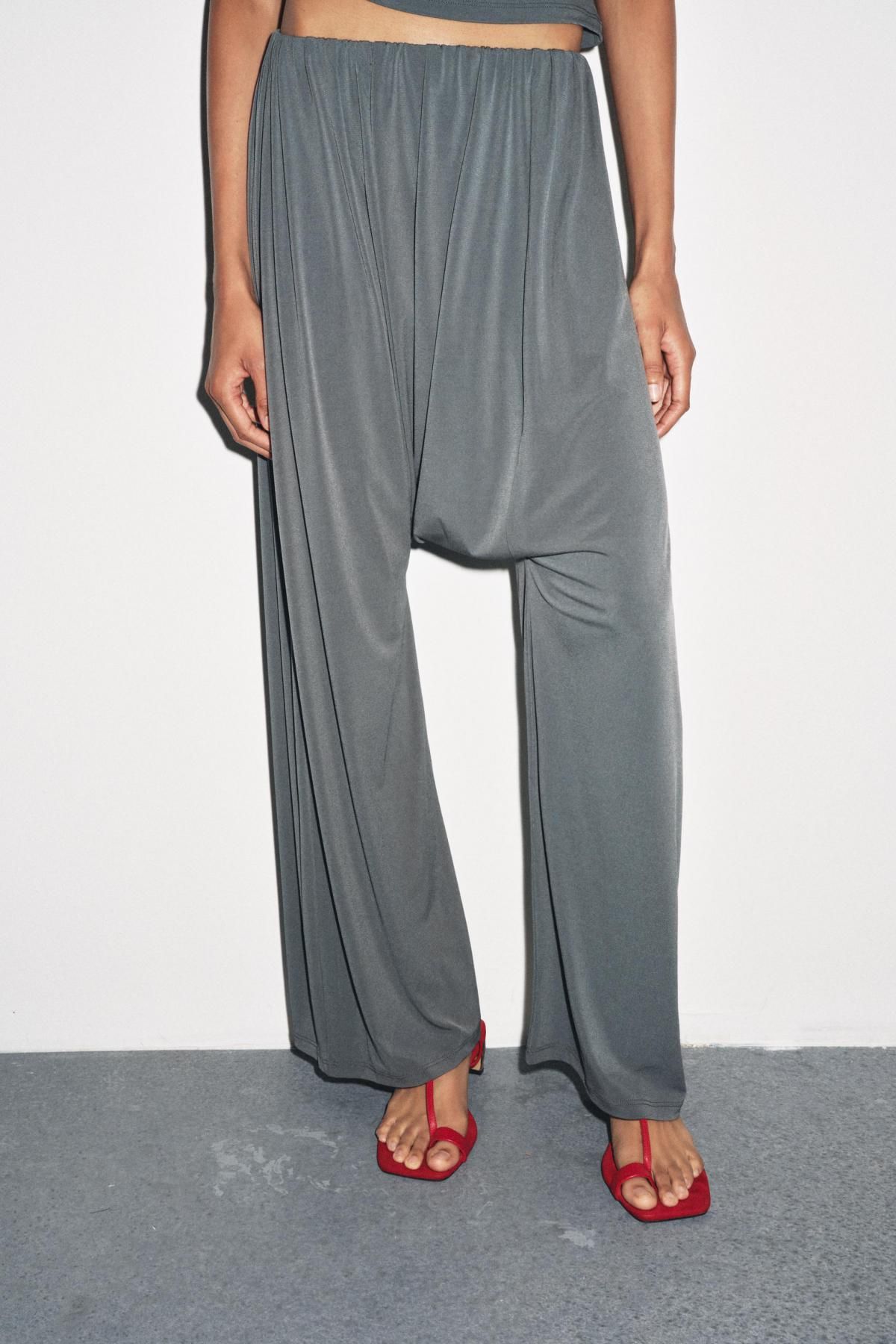 자라 테크니컬 와이드 밴딩 슬랙스 팬츠 5039/309 ANTHRACITE GREY - 메인 이미지
