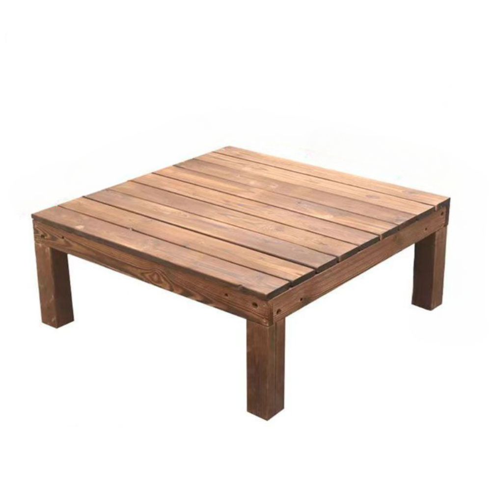 야외용 평상 마루 원목 테이블 부식방지 베란다 테라스 펜션 방부목 정자 90x30x18cm - 상세 이미지 4