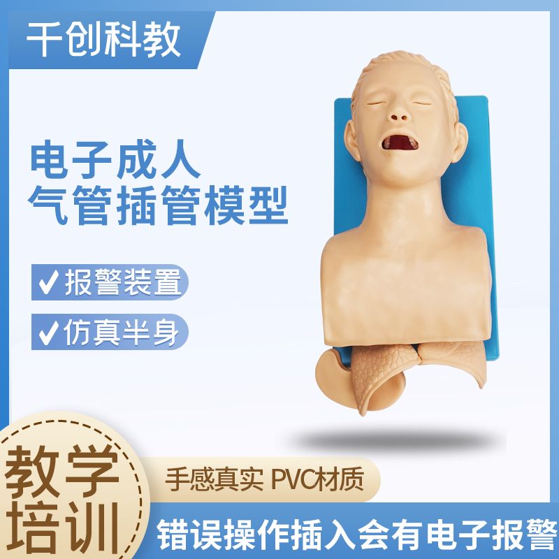 기도 삽관 인형 마네킹 시뮬레이션 연습 교구 훈련 모형 성인 삽관(알람) 백 - 상세 이미지 3