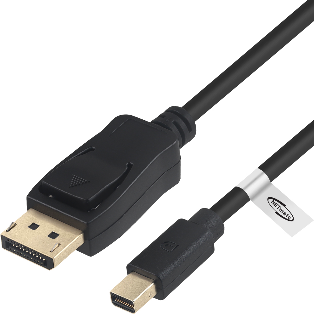 강원전자 넷메이트 mini DisplayPort to DisplayPort 1.4 케이블 0.3m NM-MDP1403B - 상세 이미지 2