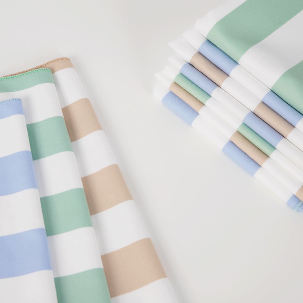 스트라이프 건식 스포츠 타올 1+1 극세사 수영 수건 운동 골프 대형 타월 수영장 땀흡수