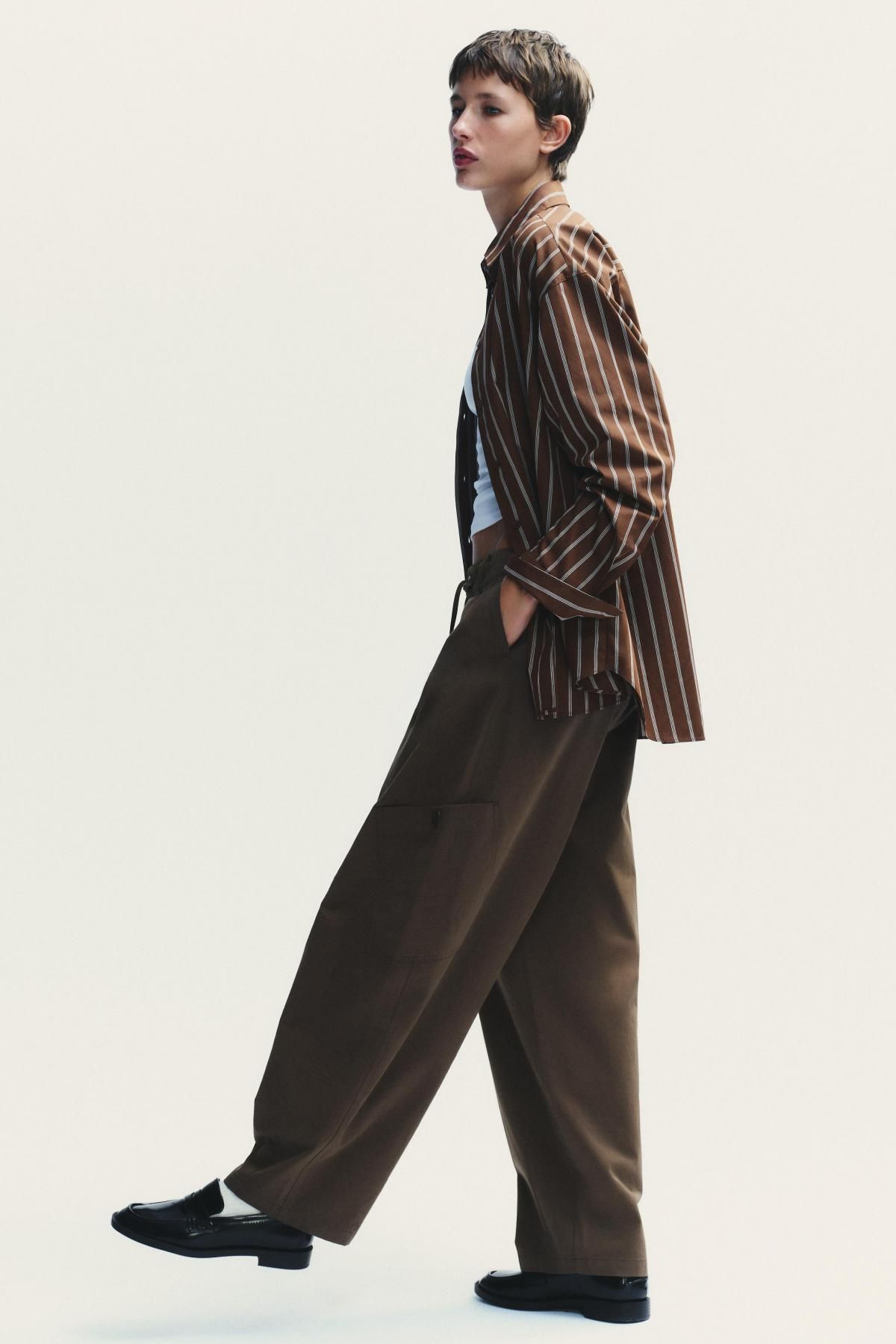 자라 테크니컬 벌룬 카고 팬츠 5063/502 BROWN - 상세 이미지 4