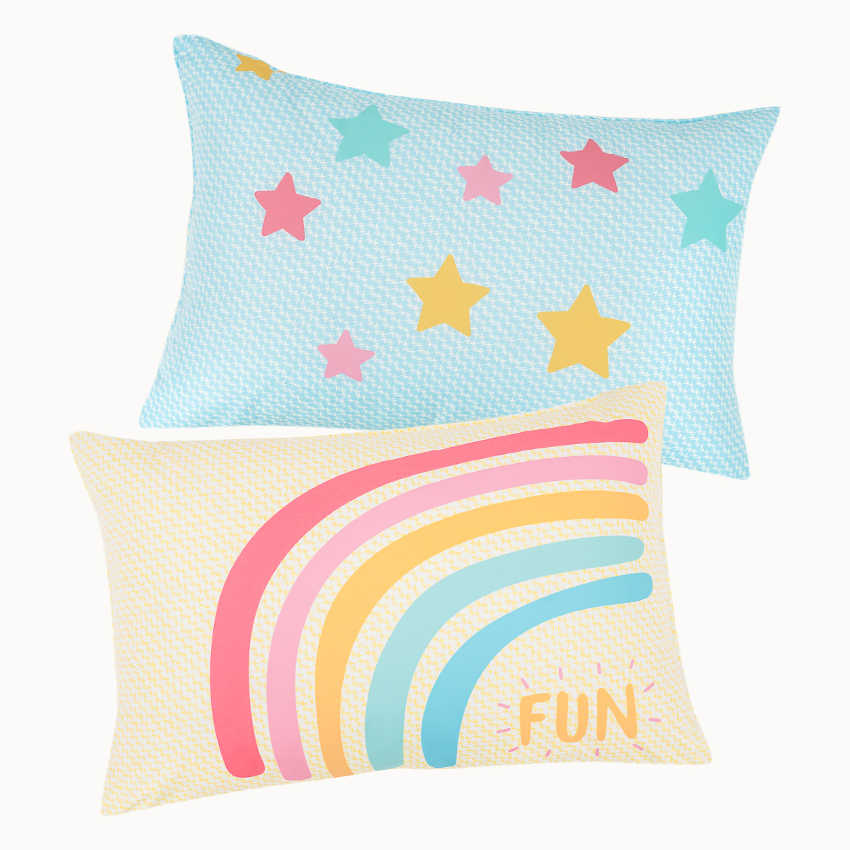 [단독특가] 알러지케어 캐릭터 누빔 키즈베개커버 All Season 레인보우 (무지개), 40x60cm