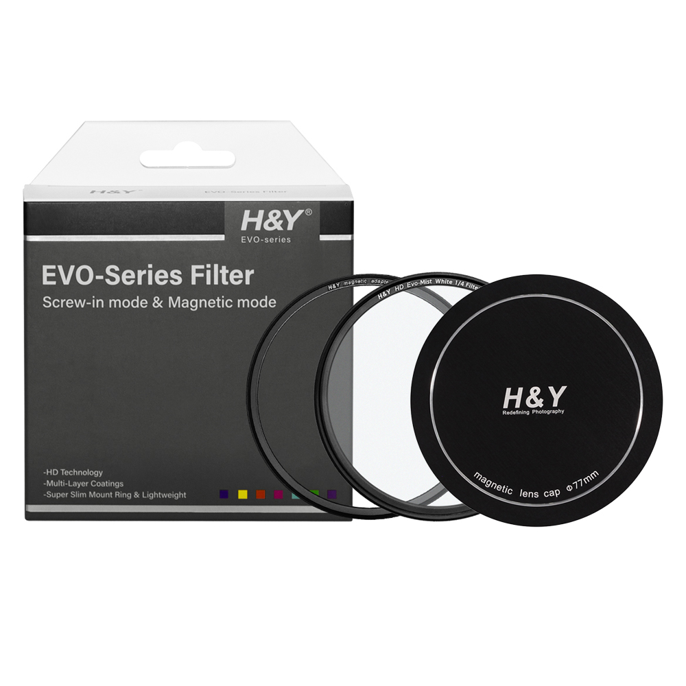 HNY HD EVO 화이트미스트 1/4 마그네틱필터 렌즈캡 세트 77mm - 상품 이미지