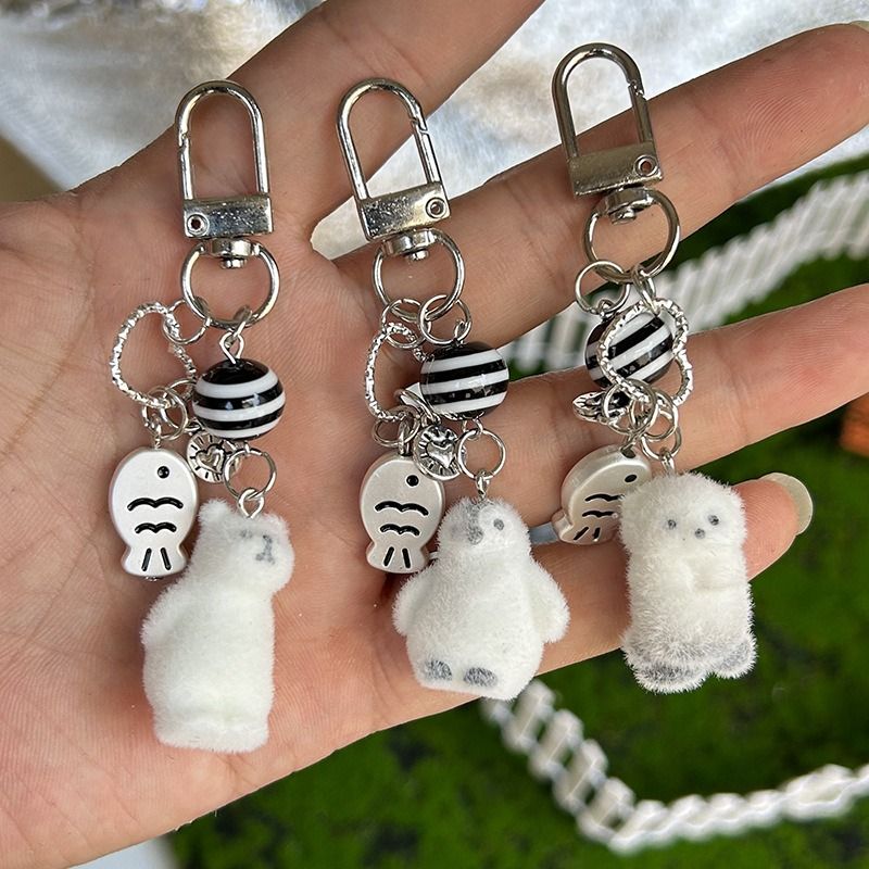 수달 북극곰 펭귄 물고기 금붕어 행운의 부적 키링 키홀더 핸드폰줄 핸드폰스트랩 열쇠 고리 폰 키링 백참 가꾸 백꾸 오마모리 우정 커플 선물 이미지 6