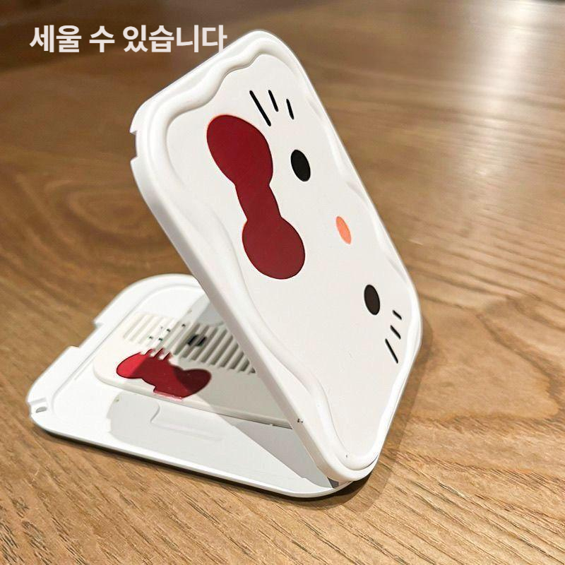 헬로 키티 접이식 소형 거울 빗 미니 휴대용 야외 외출 화장 산리오 - 상세 이미지 5