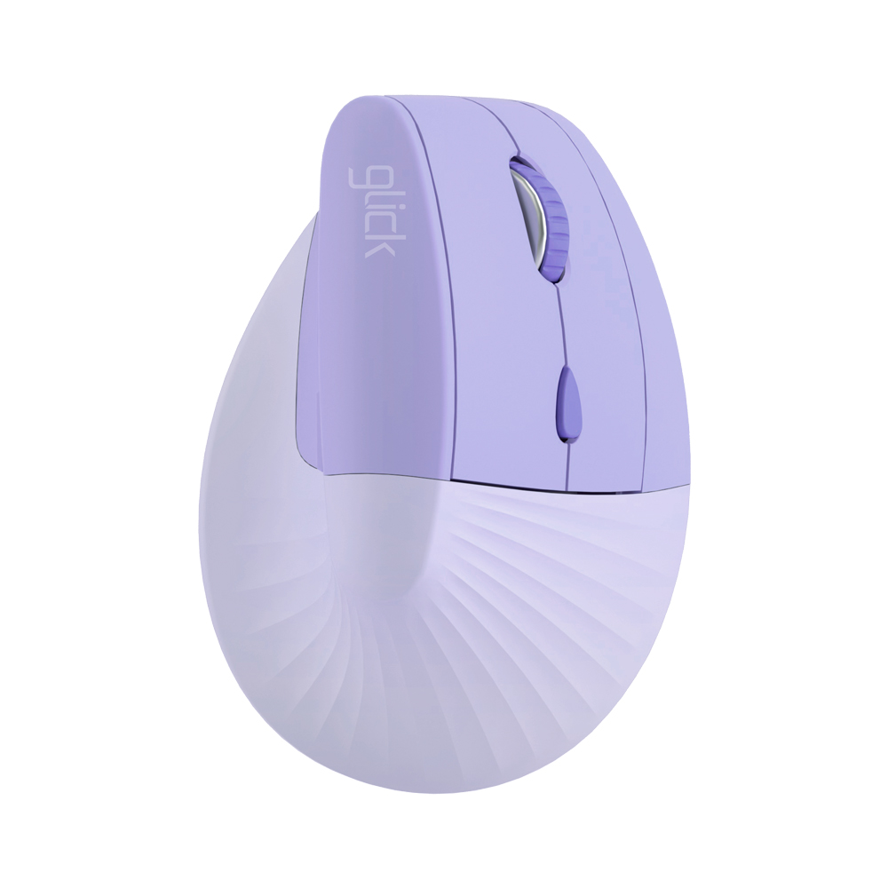 지클릭커 오피스 프로 버티컬 도톰쉬폰 무소음 인체공학 블루투스 무선 마우스 OP50 퍼플