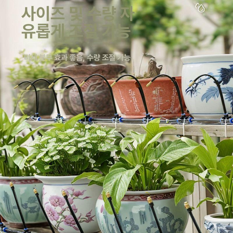 분무헤드 자동물주기 미세분사 미스트 고압 안개 수동 30m 다관절 PE관+30개 - 상세 이미지 3