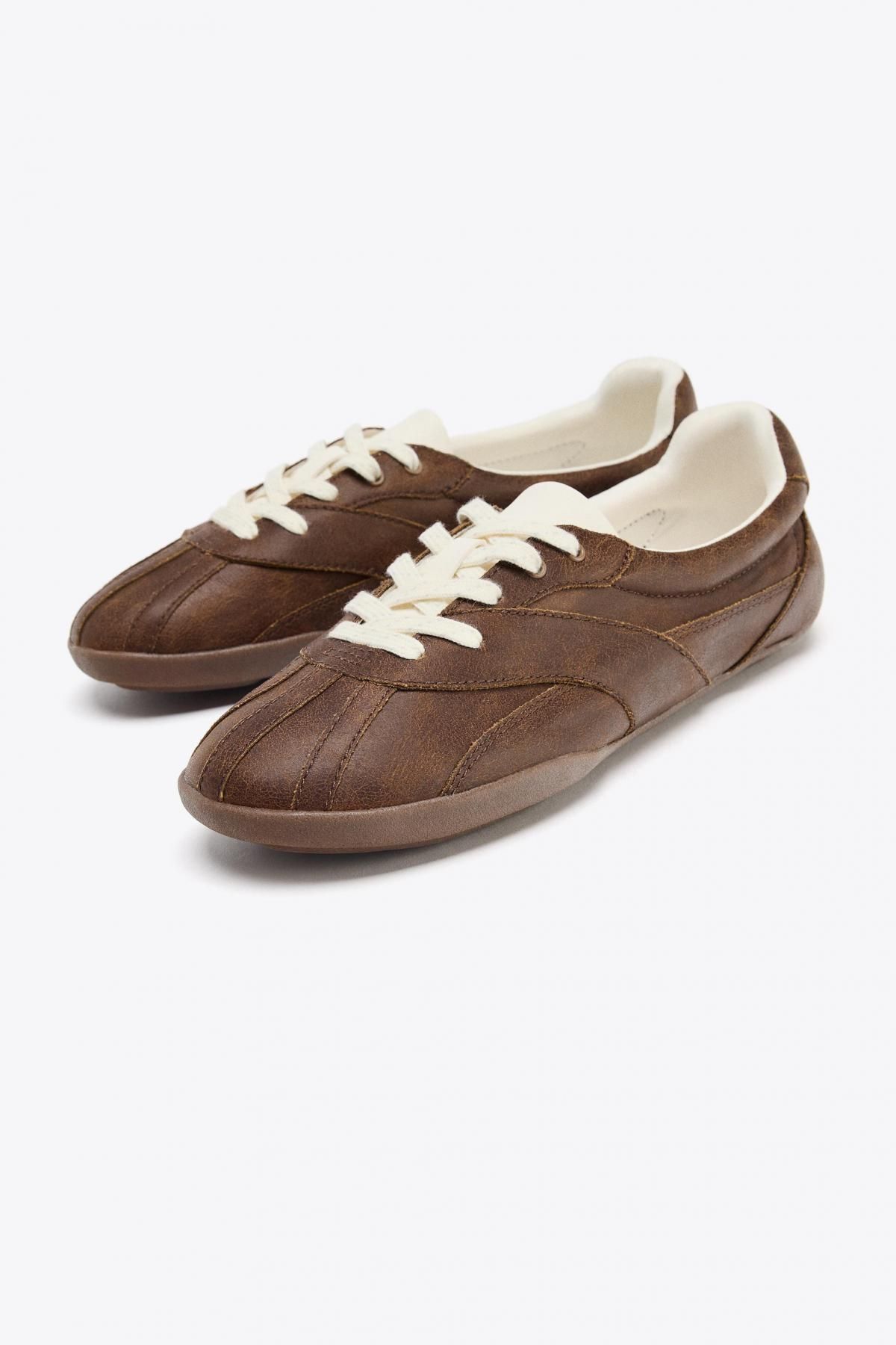 자라 레트로 스웨이드 트레이닝 스니커즈 5233/610 BROWN - 상세 이미지 3