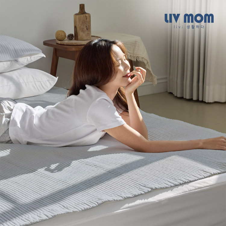 [1+1/총2장]리브맘 교체하기 편리한 밴딩형 베개커버 순면 피그먼트 커버 40x60 이미지 6