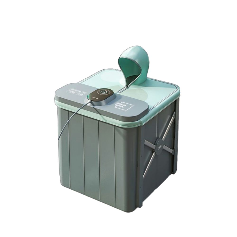 접이식욕조 온열욕조 인 찜질기 휴대용 인용 반신욕조 웜 레이크 그린 1200W+온도측정+