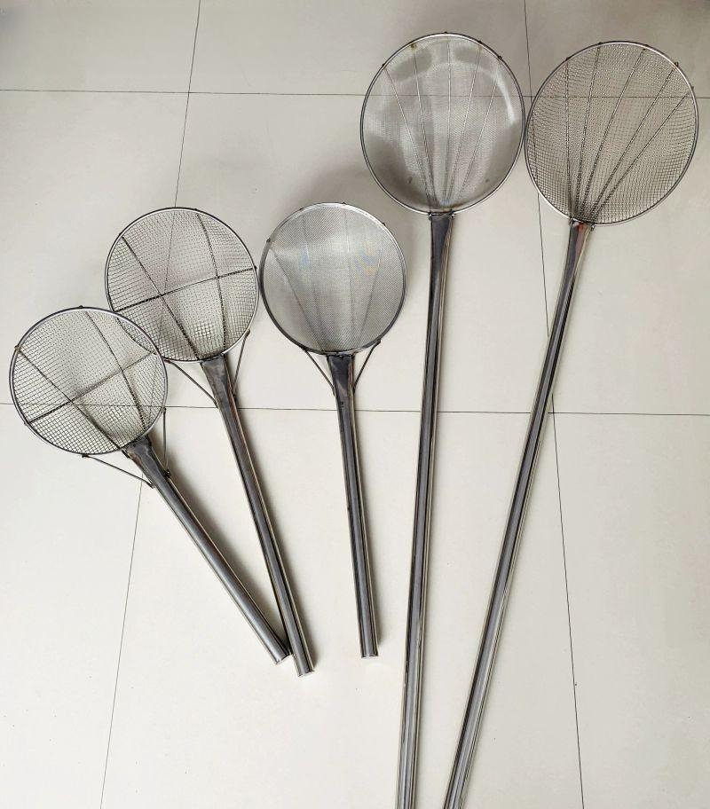 대형뜰채 뜰채 스테인리스 양어장 원형 메쉬 소쿠리 30cm 60cm 30목 0.7mm A - 상품 이미지