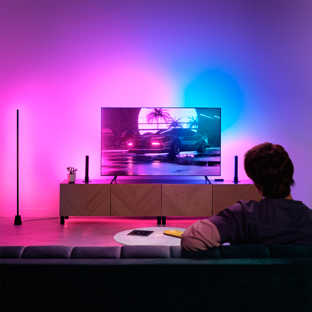 필립스 위즈 TV용 LED 라이트스트립 줄조명 간접조명 싱크박스 55-65 139cm x 컬러