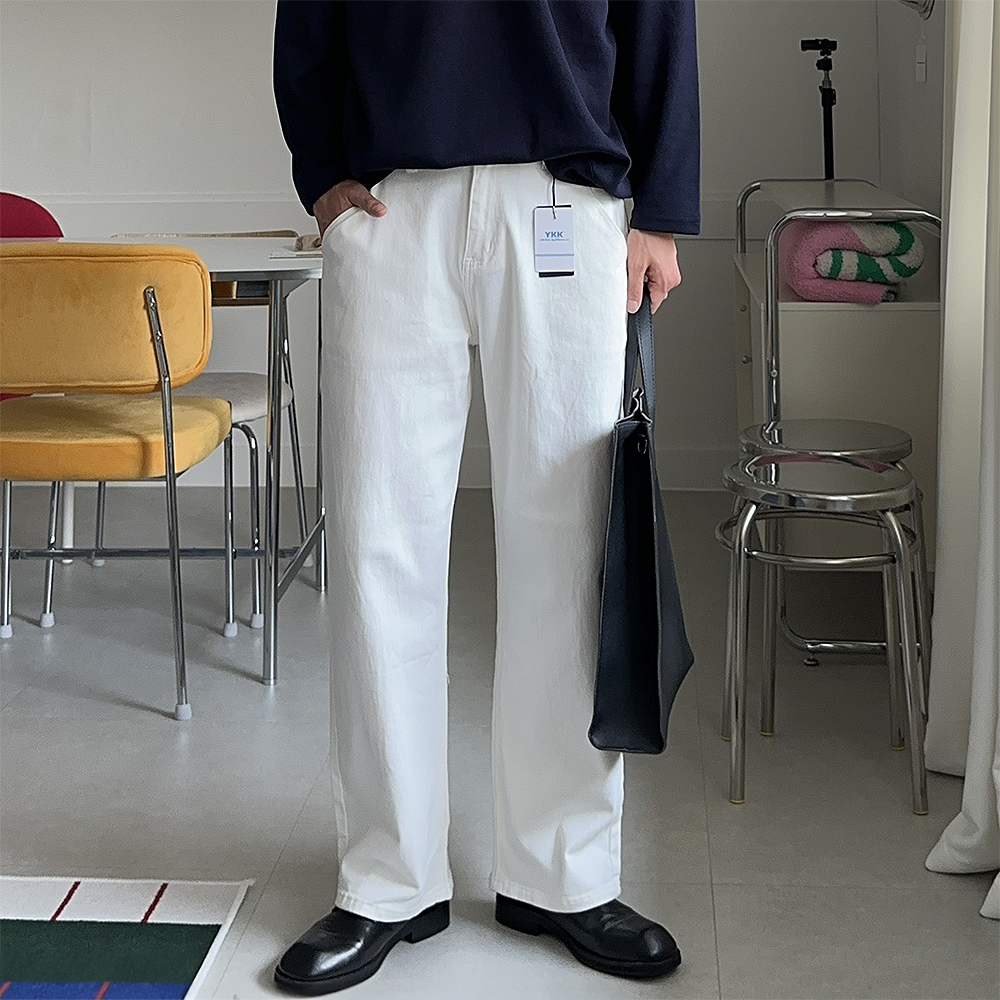 남자 바지 빅사이즈 밴딩 팬츠 면바지 남자 와이드팬츠 - 상세 이미지 2